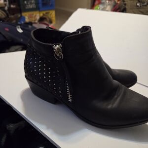 Aldo Black Ankle Booties with Studded Detail